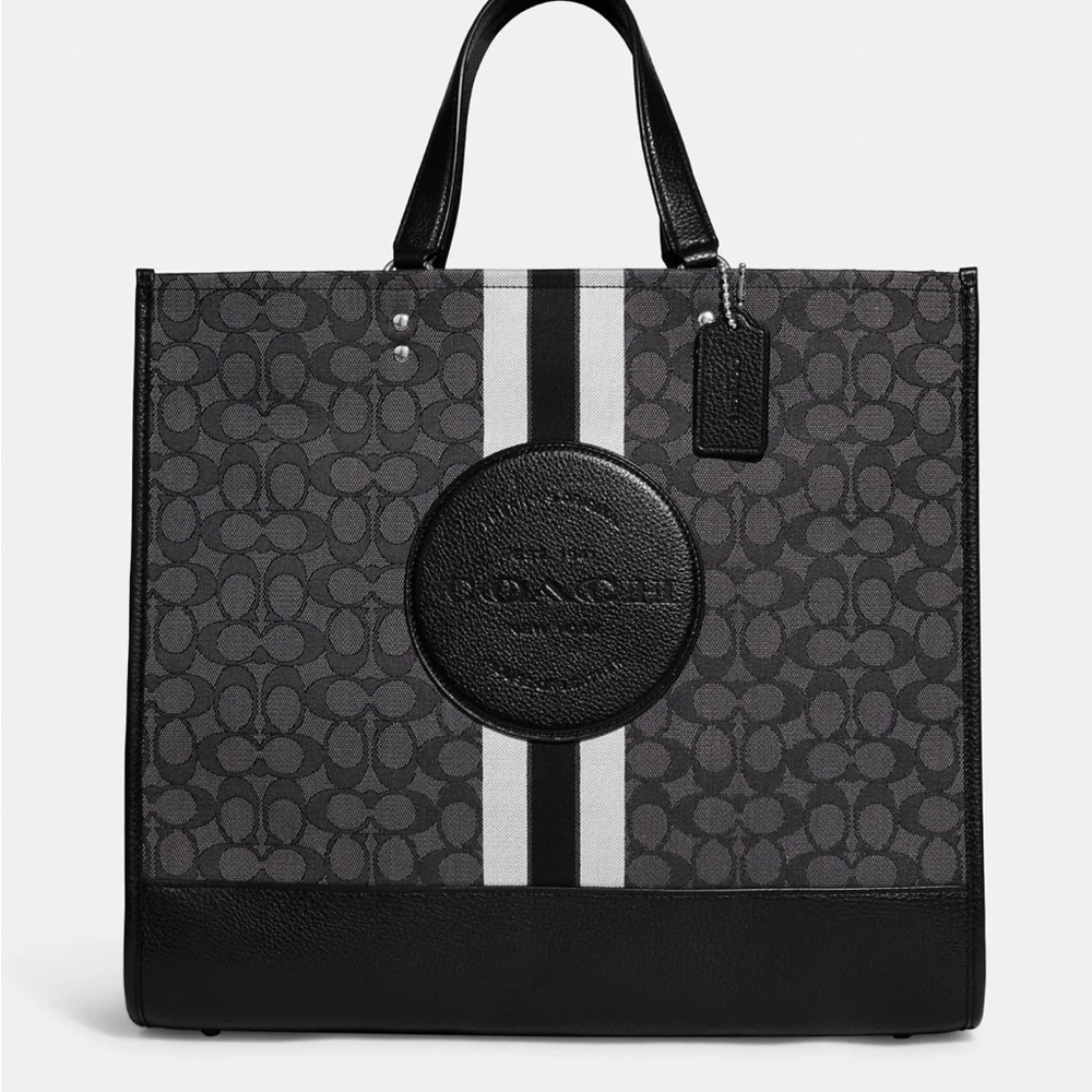 Dempsey Tote 40 In Signature Jacquard With Stripe And Coach Patch